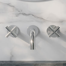 Ivy 20,3 cm. Widespread double Cross-Handle mural mitigeur de lavabo – finition chrome poli
