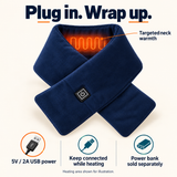 USB Heated Fleece Scarf — Three Settings