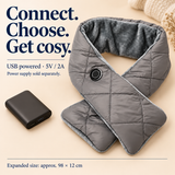 Quilted USB Heated Scarf — 5 Heat Settings