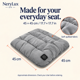USB Heated Seat Cushion — 45 × 45 cm, 3 Heat Settings