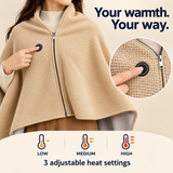 Wearable USB Heated Shawl — 3 Heat Settings