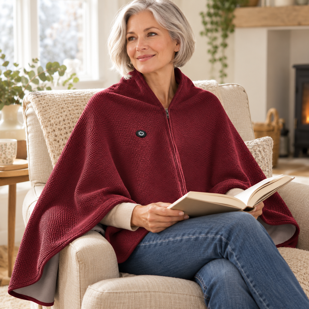 Wearable USB Heated Shawl — 3 Heat Settings