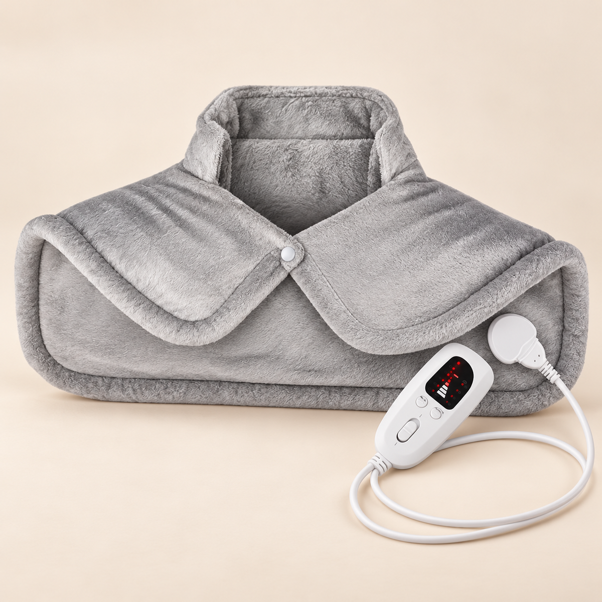 Electric Neck & Shoulder Heating Pad — 6 Settings, UK Plug