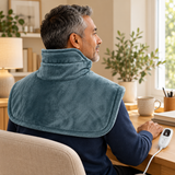 Electric Neck & Shoulder Heating Pad — 6 Settings, UK Plug