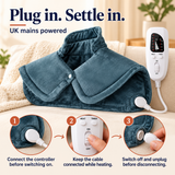 Electric Neck & Shoulder Heating Pad — 6 Settings, UK Plug