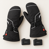 Rechargeable Heated Ski Mittens – 3 Heat Settings & Batteries