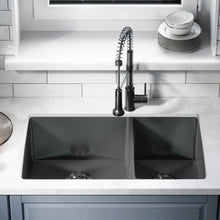 Rivage 83,8 × 50,8 cm acier inoxydable, Dual Basin, Undermount évier de cuisine – finition noir