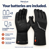 Rechargeable Heated Glove Liners – 3 Heat Settings & Touchscreen Tips