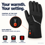 Rechargeable Heated Glove Liners – 3 Heat Settings & Touchscreen Tips