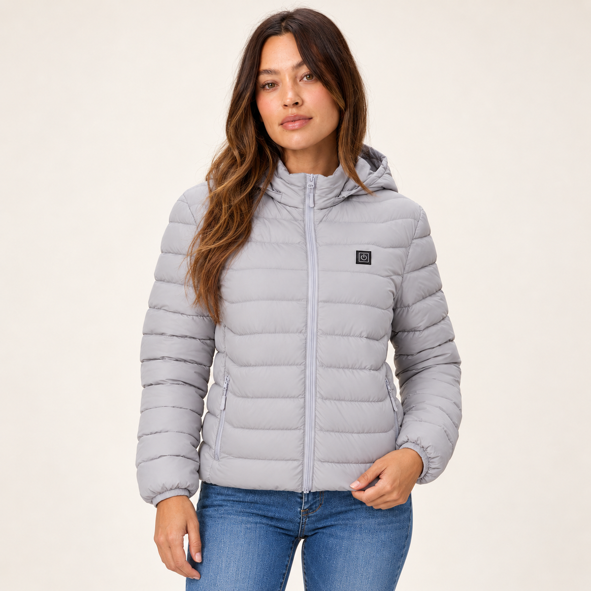 Heated Down Jacket – 95% Duck Down, 3 Heat Settings