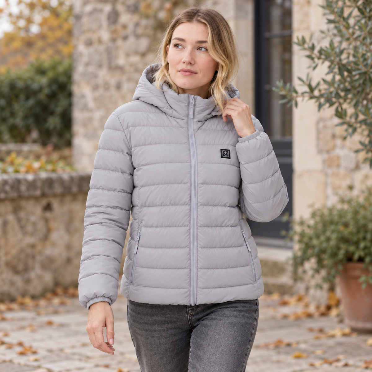 Heated Down Jacket – 95% Duck Down, 3 Heat Settings