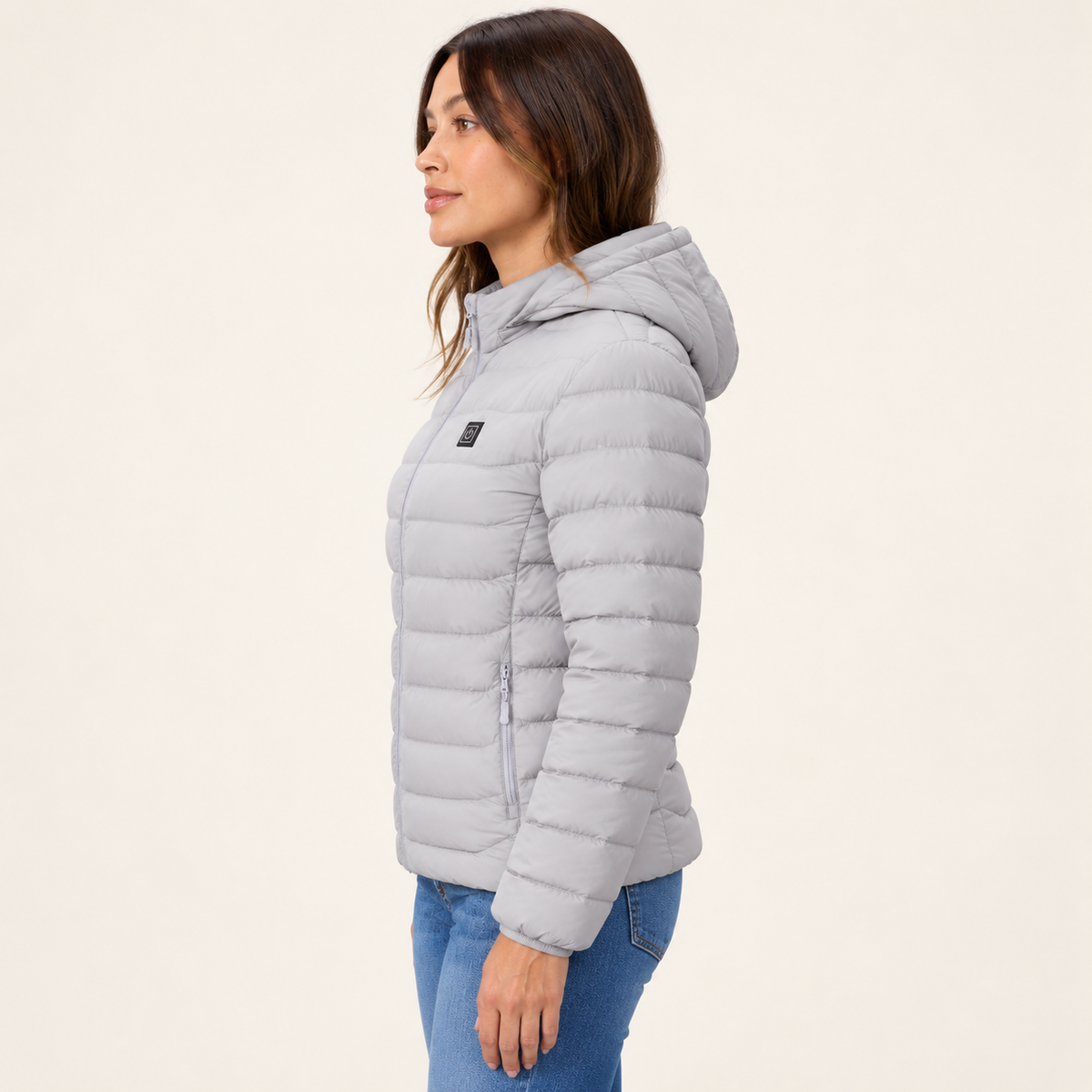 Heated Down Jacket – 95% Duck Down, 3 Heat Settings