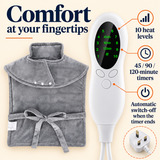 UK Heated Neck, Shoulder & Back Wrap — 60 × 90 cm