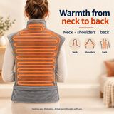 UK Heated Neck, Shoulder & Back Wrap — 60 × 90 cm