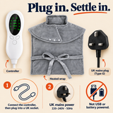 UK Heated Neck, Shoulder & Back Wrap — 60 × 90 cm