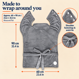 UK Heated Neck, Shoulder & Back Wrap — 60 × 90 cm