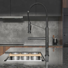 Nouvet Poignée unique, Pull-Down mitigeur de cuisine avec Pot Filler – finition Gunmetal gris
