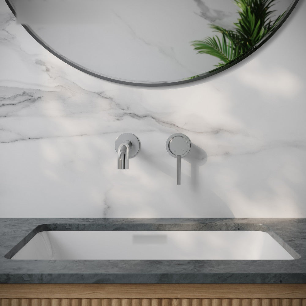 Ivy monocommande mural mitigeur de lavabo – finition chrome poli